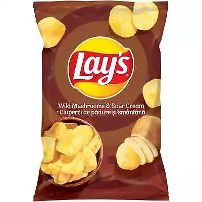 3 X Lays Wild Mushroom And Sour Cream 130g (3x130g) Chips • £11.99