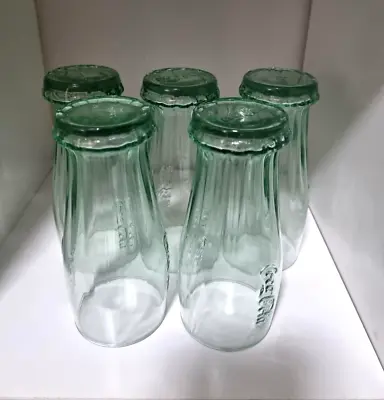 McDonald’s Coca Cola 2013 Upside Down Coke Bottle Glass Green X 5 (GL6) • $22.64