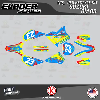 $54.99 • Buy Graphics Kit For Suzuki RM85 (2001-2023) UFO RESTYLE EVADER-Krazy