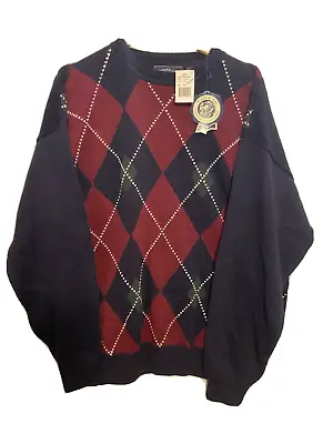 NWT Woods & Gray 100% Cotton Heavy Wt Argyle Sweater Men's XL NEW • $27