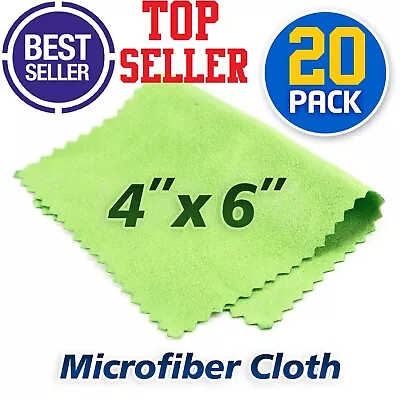 Lot 20 Microfiber Cleaning Cloth LCD Screen Lens Camera Eyeglasses Glasses 4x6  • $7.88