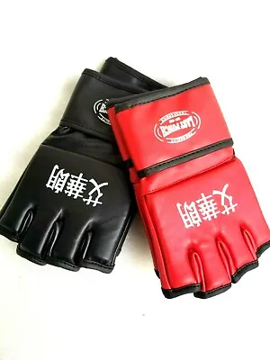 Black Or Red Grappling MMA Training Gloves UFC Style Gloves M L XL Padded 👀😎 • $16.49
