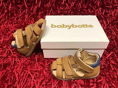 Sandals Children Babybotte Size Fr 19 Brown Color Brand New • £29.73