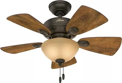 Hunter 52090 34 Inch Ceiling Fan With Light - New Bronze • $80