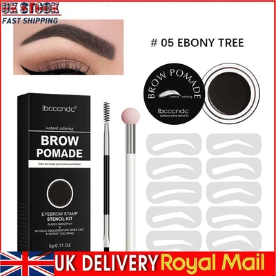 £7.09 • Buy Eyebrow Cream Powder Stamp Stencil Kit Waterproof Eyebrow Enhancer (Ebony Tree)