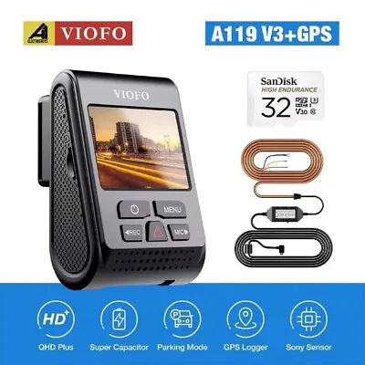 $168.07 • Buy VIOFO A119 V3 +GPS Dash Camera Recorder QUAD HD 1600P Dashcam