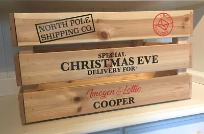 Personalised North Pole Christmas Eve Box Vinyl Decal Sticker (only) Bundle • £4.09