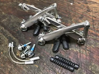 $10 • Buy Pair F + R Promax Tx66 Ii Linear Pull Bicycle V Brakes W/noodles & Bolts