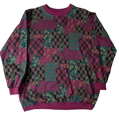 Vintage DonnKenny Coogi Style Baroque Woven Knit Sweater Size Small Pullover • $59.99