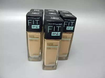 Lot Of 7 Maybelline New York Fit Me Matte +poreless Foundation 120 Classic Ivory • $27.95