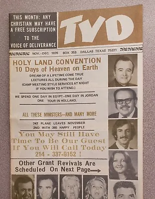 Voice Of Deliverance -  Nov-Dec 1976 - WV Grant - Pentecostal Healing Evangelist • $14.99