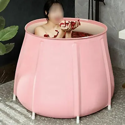 Folding 70*70cm Adult Bathtub Portable PVC Foldable Water Tub Spa Bath Bucket US • $28.02