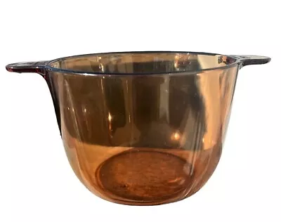 Vision Ware Amber 3.5L Stock Pot Vintage Corning Ware France NO LID • $29.95