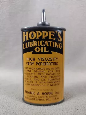 Vintage Hoppe's Lubricating Oil Lead Top Gun Oil Tin Can • $44.99