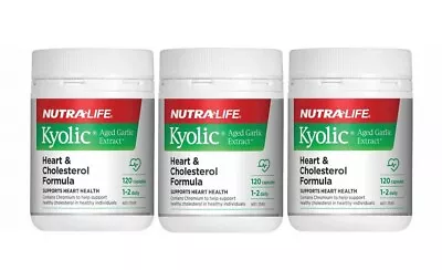 3 X NUTRALIFE KYOLIC AGED GARLIC EXTRACT 120 Capsules Nutra Life Immune Boost • $93.95
