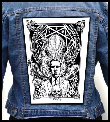 H.P. LOVECRAFT --- Backpatch Back Patch / Horror Movie Gore Zombies Necronomicon • £19.30