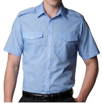 CKL Classics PC Pilot Shirt Security Work Safety Pilot Shirt Short Sleeve • £16.95