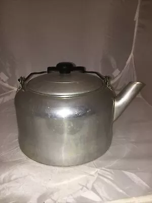 Vintage Sears Maid Of Honor  Aluminum Teapot Kettle Wooden  Handle W/ Lid • $29.95