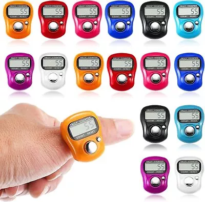 Digital  Finger Ring Tally Counter Hand Held Knitting Row Counter CLICKER TASBEE • £1.95