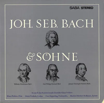 BACH & Sons CHAMBER MUSIC VORHOLZ Violin ZIPPERLING Cello POHLERS Saba SB-15041 • $16