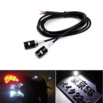 $9.99 • Buy 12V White 5730-SMD Bolt-On LED License Plate Lights For Car Or Motorcycle Bike