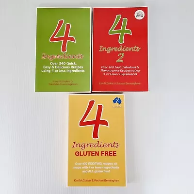 4 Ingredients X3 By Kim McCosker & Rachael Bermingham  1 & 2 + Gluten Free • $24.95