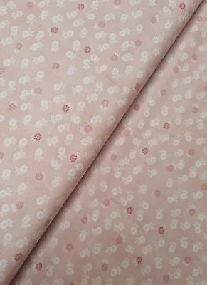 Tranquility Floret - Pink - Makower 100% Cotton Fabric Craft Quilting Material • £6.95