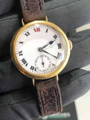 £2300 • Buy Zenith Vintage 18ct Gold Gents Watch 1920's Very Rare Glasgow Peaky Blinders