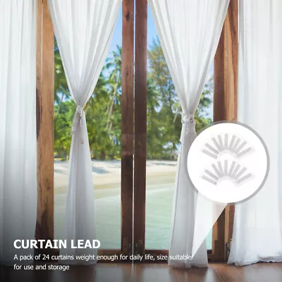  25 Pcs Curtain Lead Non-woven Fabric Window Curtains Shower Weights • £17.49