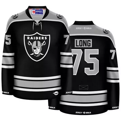 Las Vegas Raiders Black Howie Long Crossover Hockey Jersey • $134.95