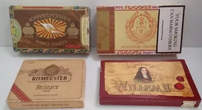 Vintage Empty Cigar Boxes 3 Set Dutch Masters & Wooden Flor De Filipinas Tabaco • $67.15