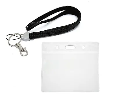 Rhinestone Crystal Effect Neck Lanyard With Flexible Clear Plastic ID Wallet • £4.50