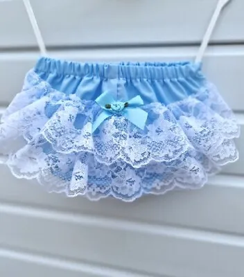 DREAM 0-5 BABY GIRLS Frilly Bum Knickers Diaper Cover Sky Mint Pink Lilac Lemon  • £7.99