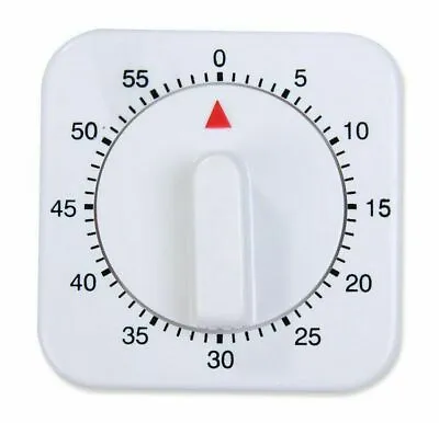 1 Hour Mechanical Roast Timer 5 Minute Markings Rotating Dial Household Kitchen • £5.99