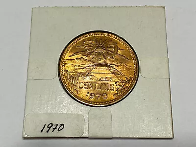 1970  Mexico 20 Centavos Coin Km#439 Bronze Circulated • $8.99
