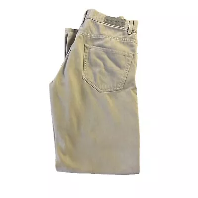 GANT Jeans Mens W33 L34 Sand Colour Straight Regular Fit Zip Fly Brushed Denim • £19.99