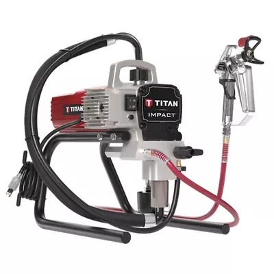 Titan 410 Impact 3100 PSI 0.47 GPM Electric Skid Airless Paint Sprayer W/ Gun... • $999.99