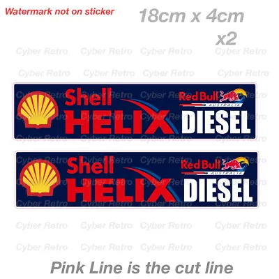 Red Bull  SHELL HELIX DISEL Australia Fridge Bar Toolbox Vinyl  Sticker  • $7.20