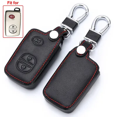 3 Button Leather Car Key Cover Case Fob Holder For Toyota 4Runner Prius Camry • $11.19