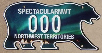 NORTHWEST TERRITORIES Canada Sample License Plate NWT Aurora Borealis • $29.97