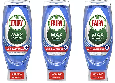 £12.45 • Buy 3 X Fairy Max Power Tea Tree Antibacterial Washing Up Liquid  660 Ml