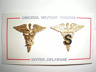 Us Army Officer Medical Specialist Corps Collar Badges - Service Coat - 1 Pair • $9.99