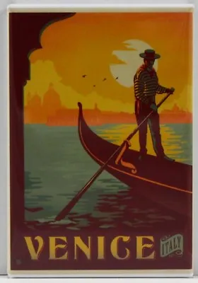 Venice Italy Vintage Travel Poster 2  X 3  Fridge / Locker Magnet. Europe Canals • $6.39