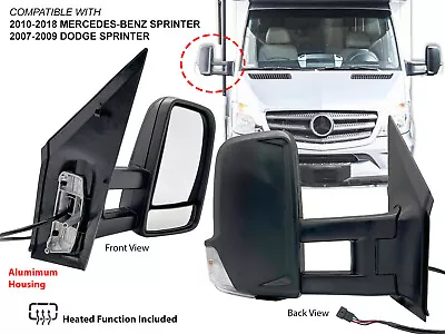 For Towing Mirror 2007-2018 SPRINTER Heated With Signal Passenger Side CH1321369 • $154.18