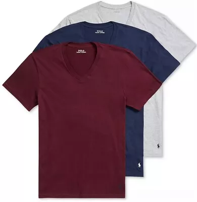 $27.90 • Buy Polo Ralph Lauren V-Neck T-Shirt Three Classic Fit 3 Pack Tee Shirt