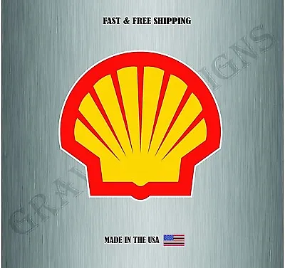 Shell Motor Oil Logo Vinyl Sticker Decal Car Truck Bumper Window Water Resistant • $3.99