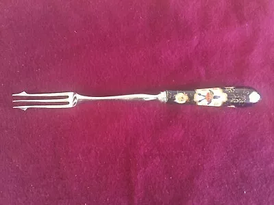 A.E. Lewis Floraine Sheffield England Stainless Fork Beautiful Porcelain Handle • $89.95