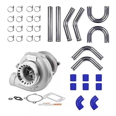 Universal Gt35 Turbo Turbocharger Water Cooled & 2.5 Inch Intercooler Piping Kit • $396.99