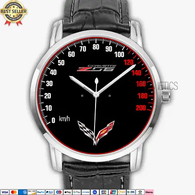 Chevrolet Corvette Z06 Speedometer Quartz Watch Stainless Steel Wristwatch CVT06 • $38.99