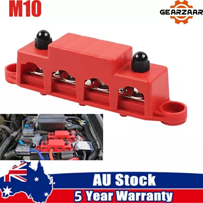 1x 12V 250A 4 Post Bus Bar Battery Power Distribution Block M10 Terminal Red New • $16.98